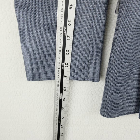 Chaps Blazer 38R Blue Geometric Two Button Double Vent Business Casual Formal - Picture 11 of 13